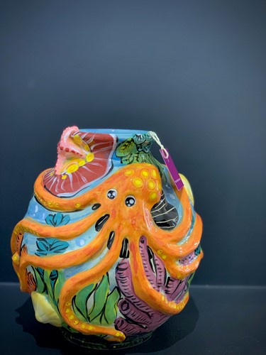 Sea Themed Circular Vase
