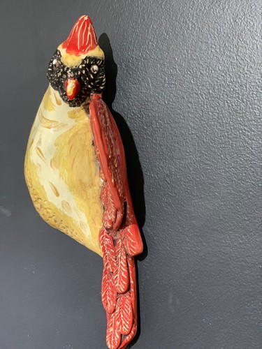 Cardinal I Wall Hanging Bird Sculpture