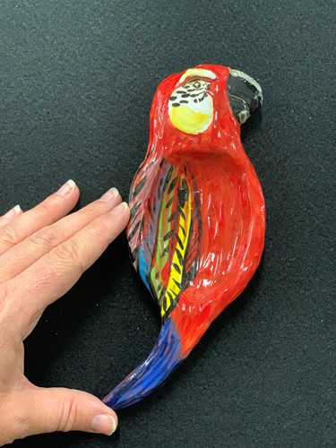 Spoon Rest Red Parrot with white cheek