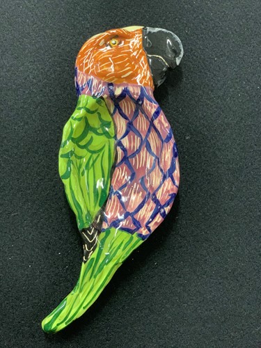 Green Parrot Spoon Rest