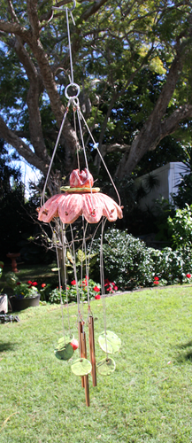 Wind Chime Pink Waterlilly