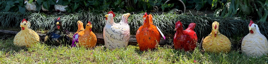 Large Chicken Garden Sculptures