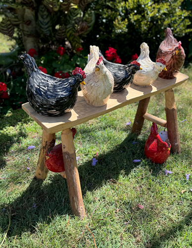 Chickens on their Roosting Stool