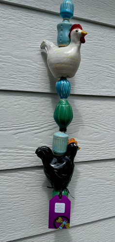 Chicken and Beads Hanging Sculpture