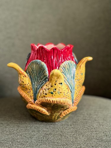 Red Flower Bud Planter