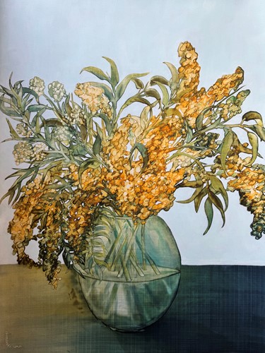 Wattle in Glass Vase