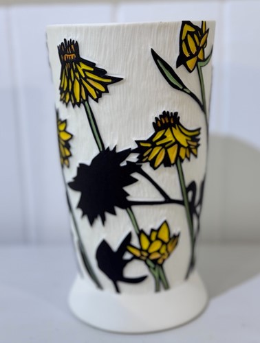 Paper Daisy Vase Porcelain