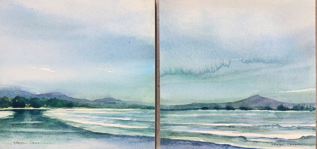 Coastal Dream and Coastal Calm Diptych