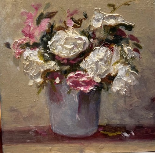 Floral in Tin Vase