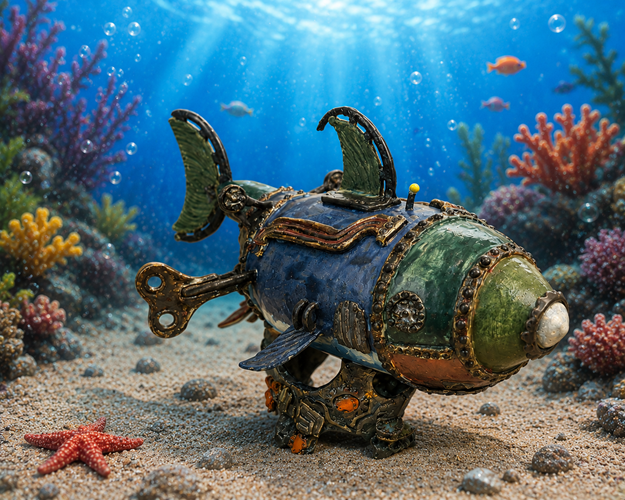 Shark Steampunk Ceramic 